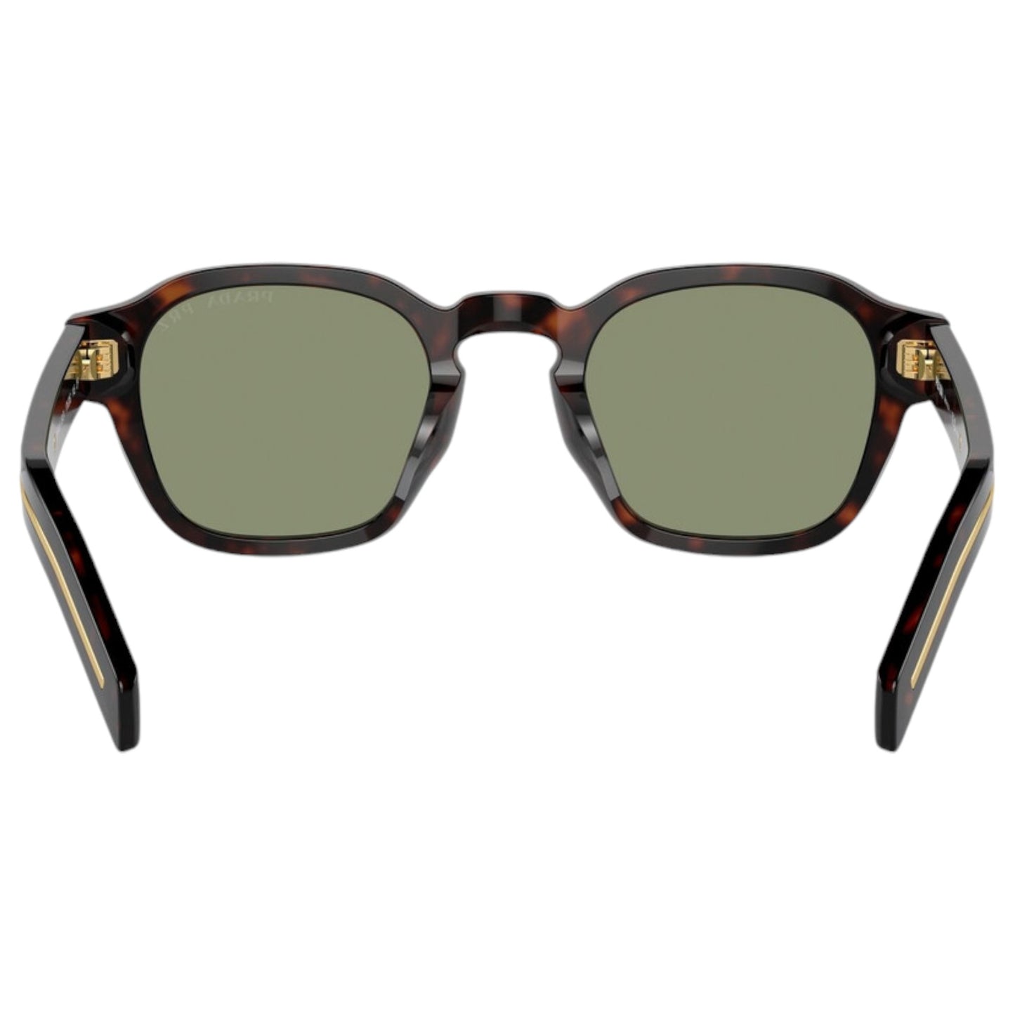 Mens Prada PRA16S Polarized Sunglasses Radica Tortoise/Green