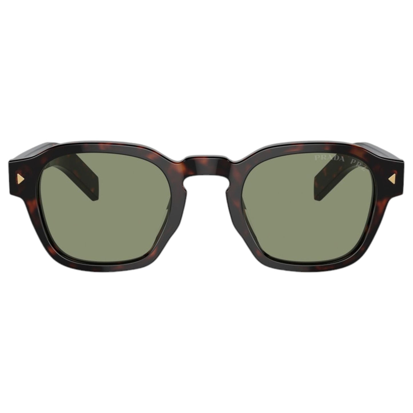 Mens Prada PRA16S Polarized Sunglasses Radica Tortoise/Green