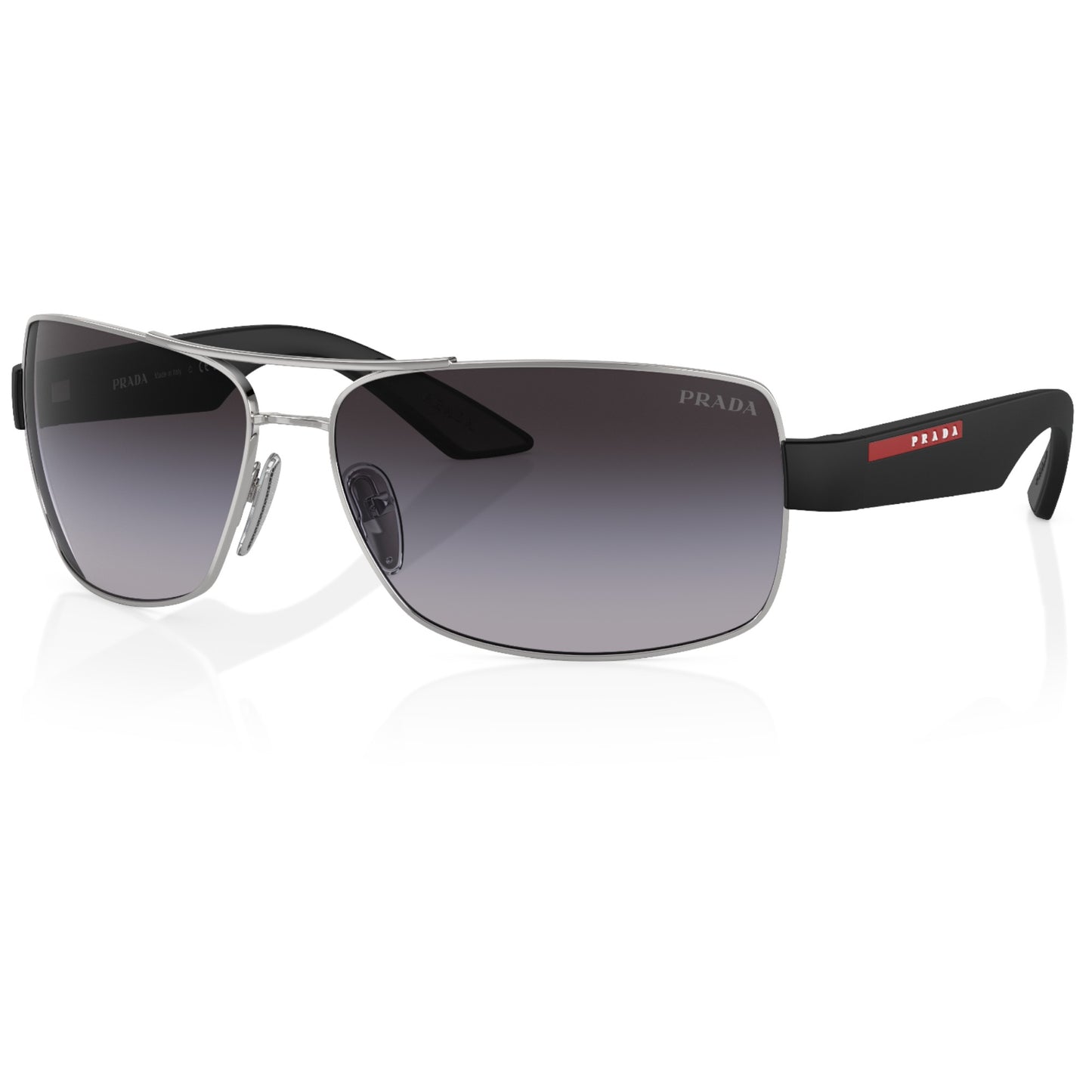 Mens Prada Linea Rossa PS50ZS Sunglasses Silver/Gradient Grey