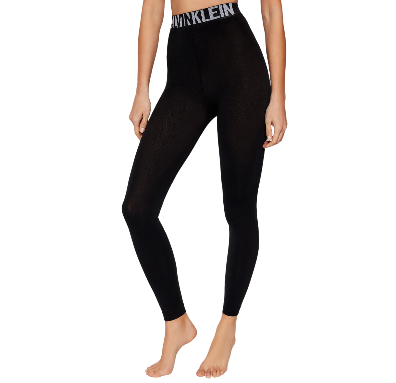 Womens Calvin Klein Slim Fit Pull On Leggings Black