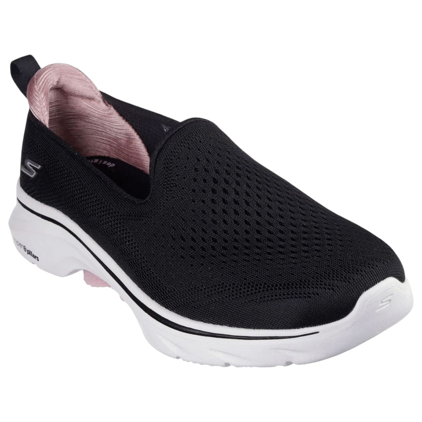 Womens Skechers Go Walk 7 - Vina Shoes Black/Pink