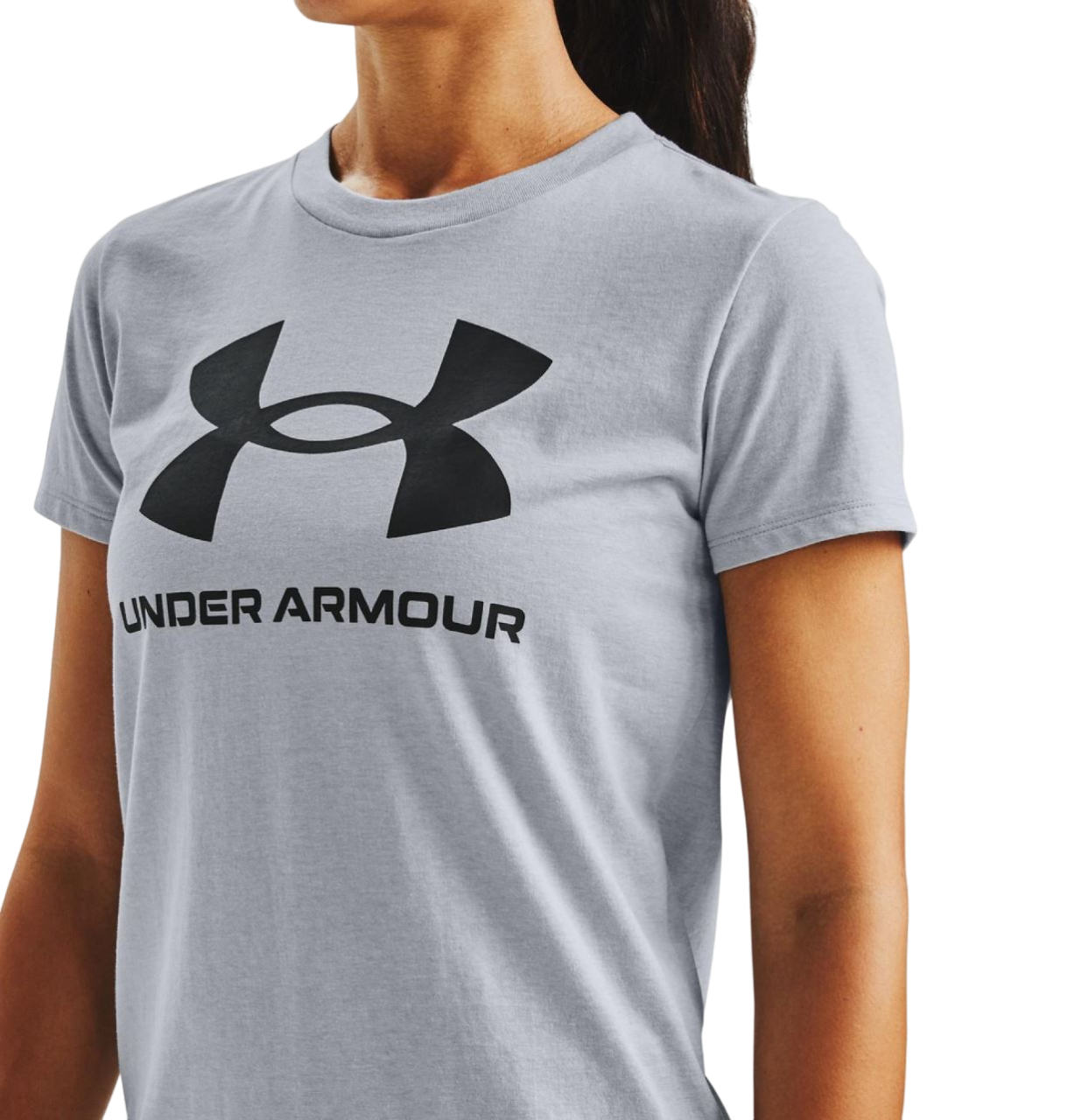Womens Under Armour Sport Style Logo T-Shirt Grey