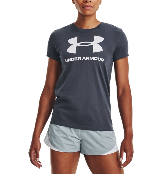 Womens Under Armour Sport Style Logo T-Shirt Charcoal