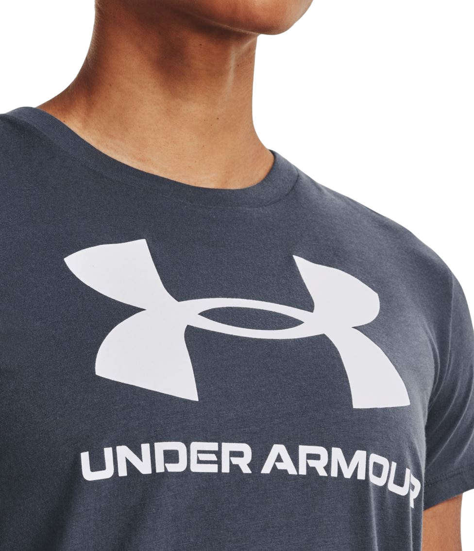 Womens Under Armour Sport Style Logo T-Shirt Charcoal