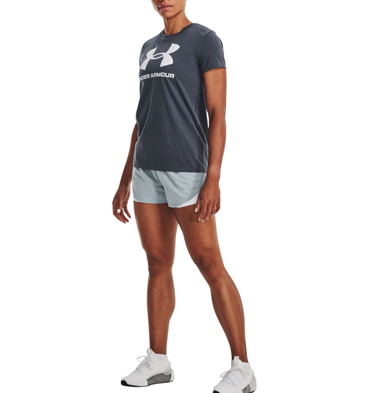 Womens Under Armour Sport Style Logo T-Shirt Charcoal