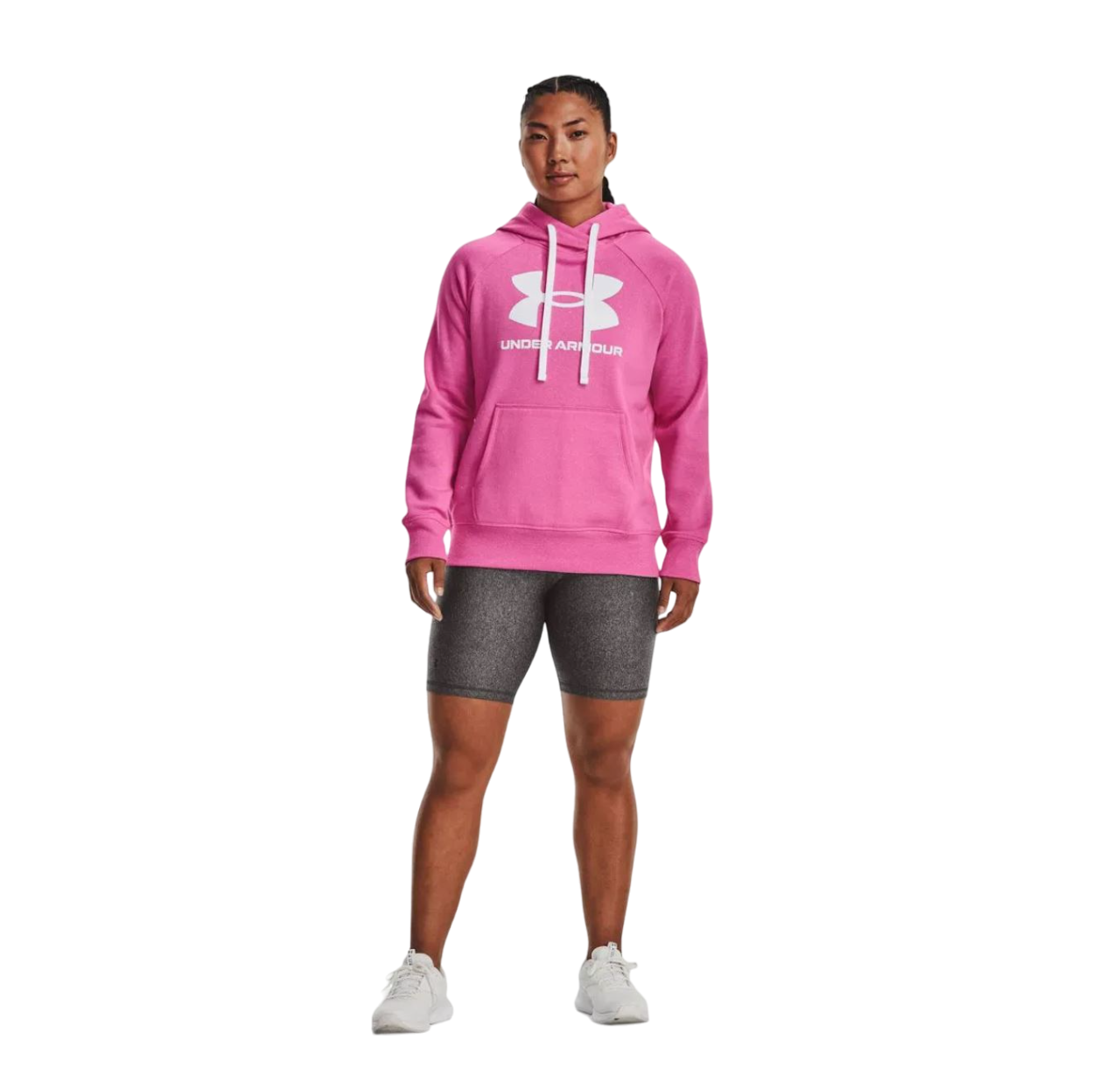 Womens Under Armour Rival Fleece Logo Hoodie Pink