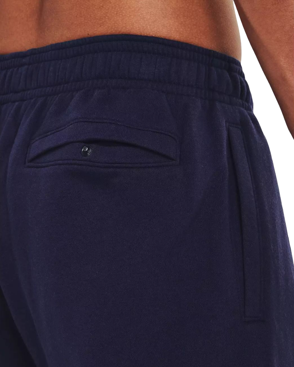 Mens Under Armour Rival Fleece Marco Branded Trackies Navy