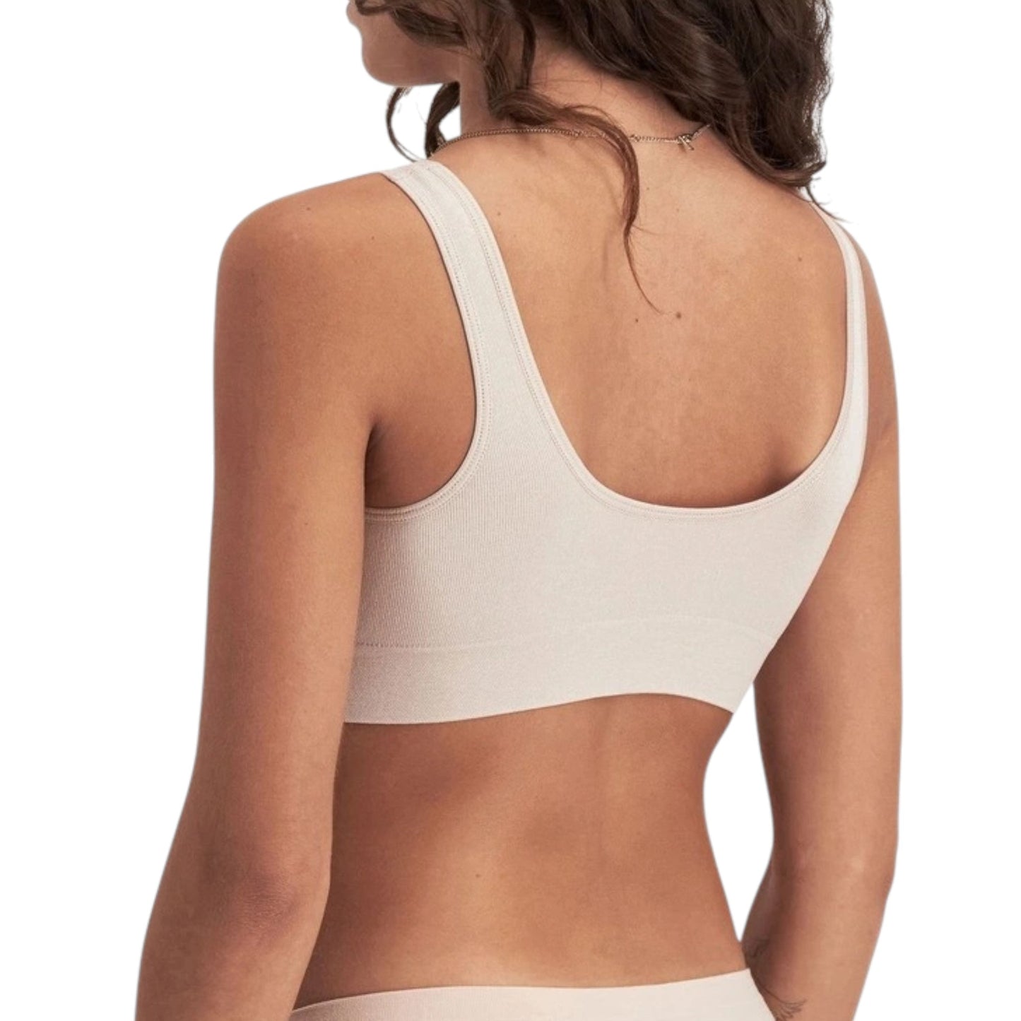 2 Pack Womens Bonds Comfy Seamless Crop Bra Black/Nude