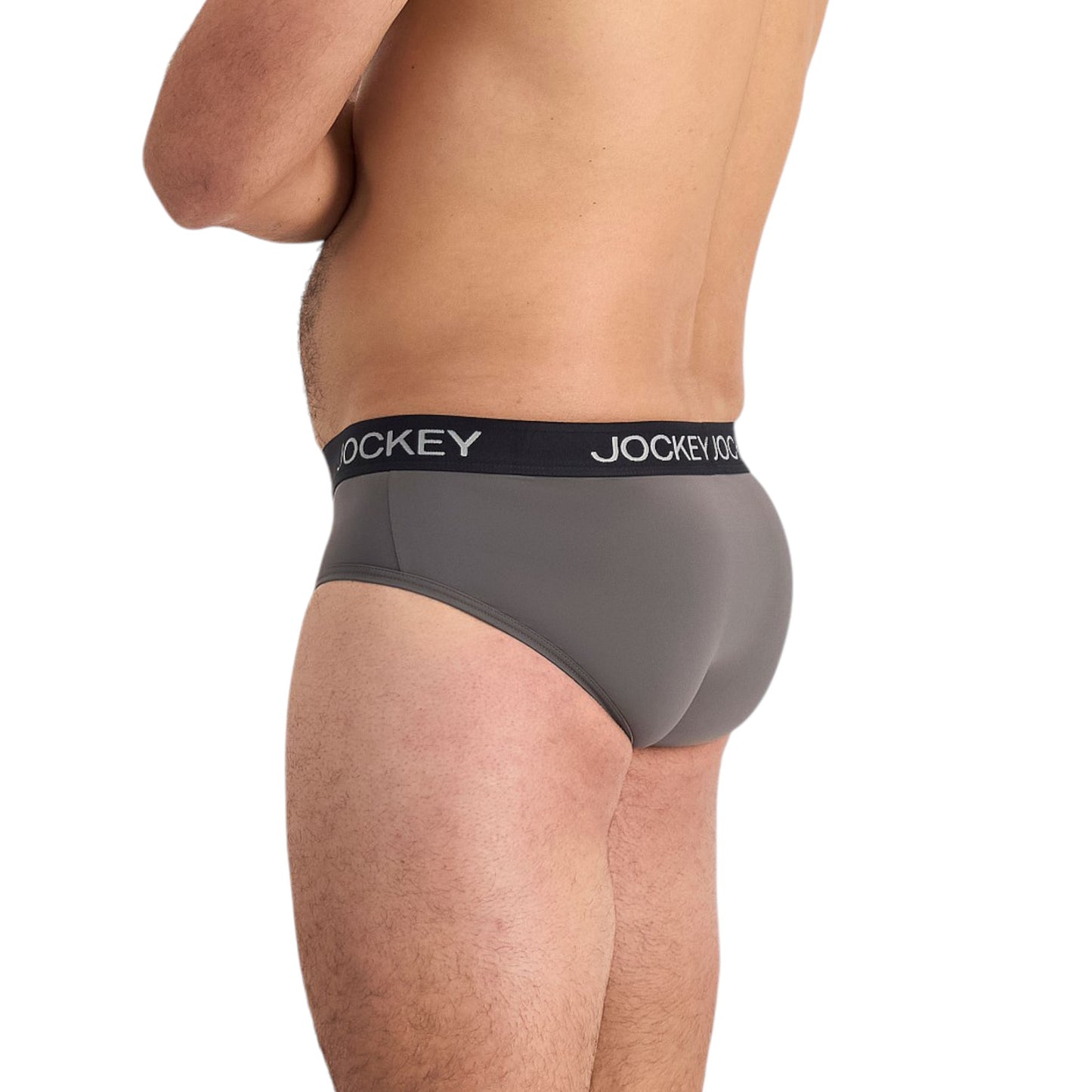 6 Pack Mens Jockey Chafe Proof Pouch Briefs Underwear Black/Grey