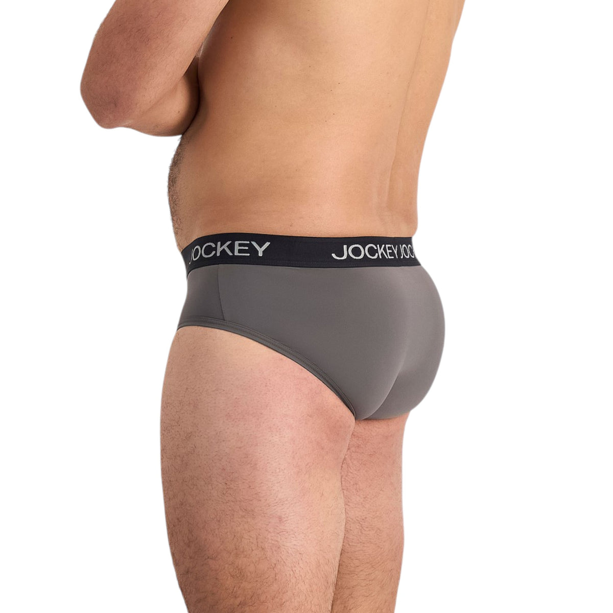 6 Pack Mens Jockey Chafe Proof Pouch Briefs Underwear Black/Grey