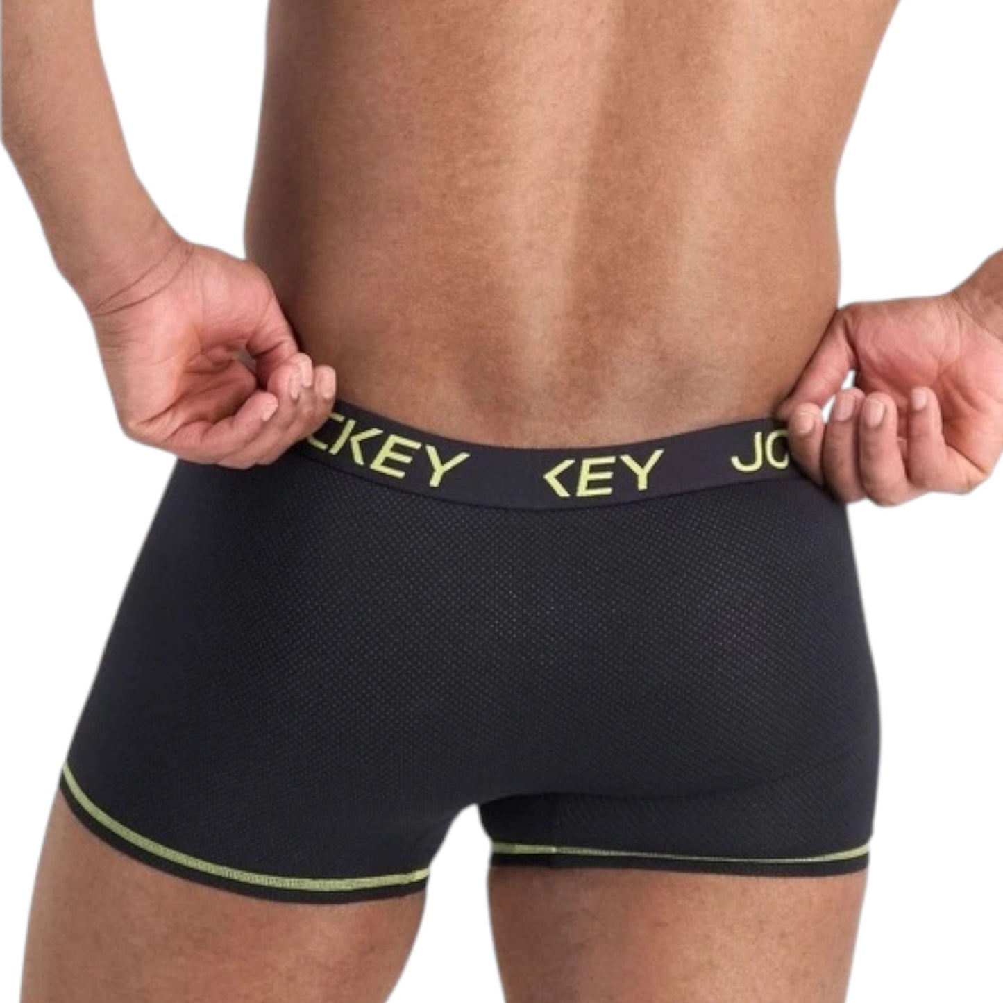 2 x Mens Jockey Performance Active Trunk Cotton Black Underwear
