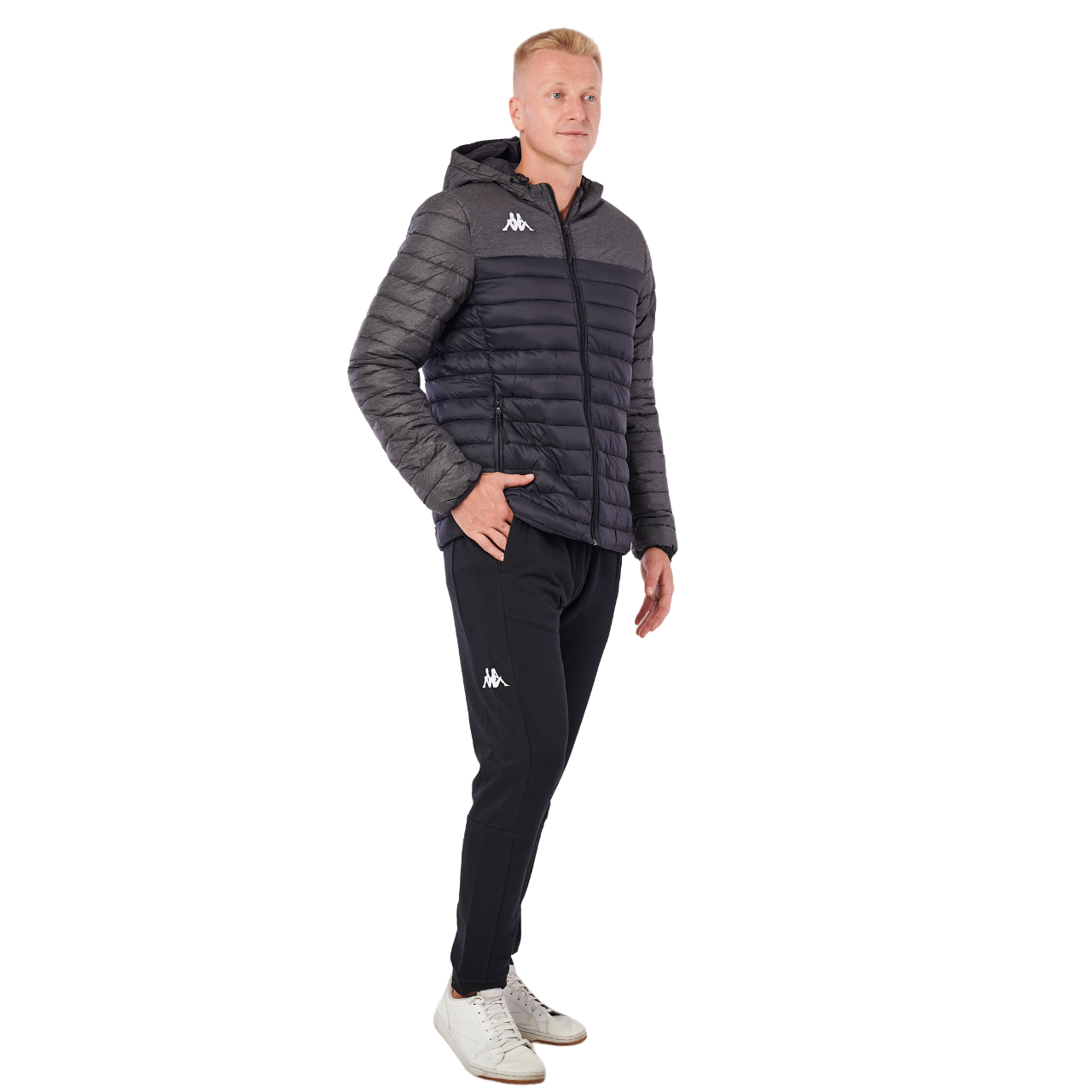 Mens Kappa Training Lamezio Jacket Black/ Grey