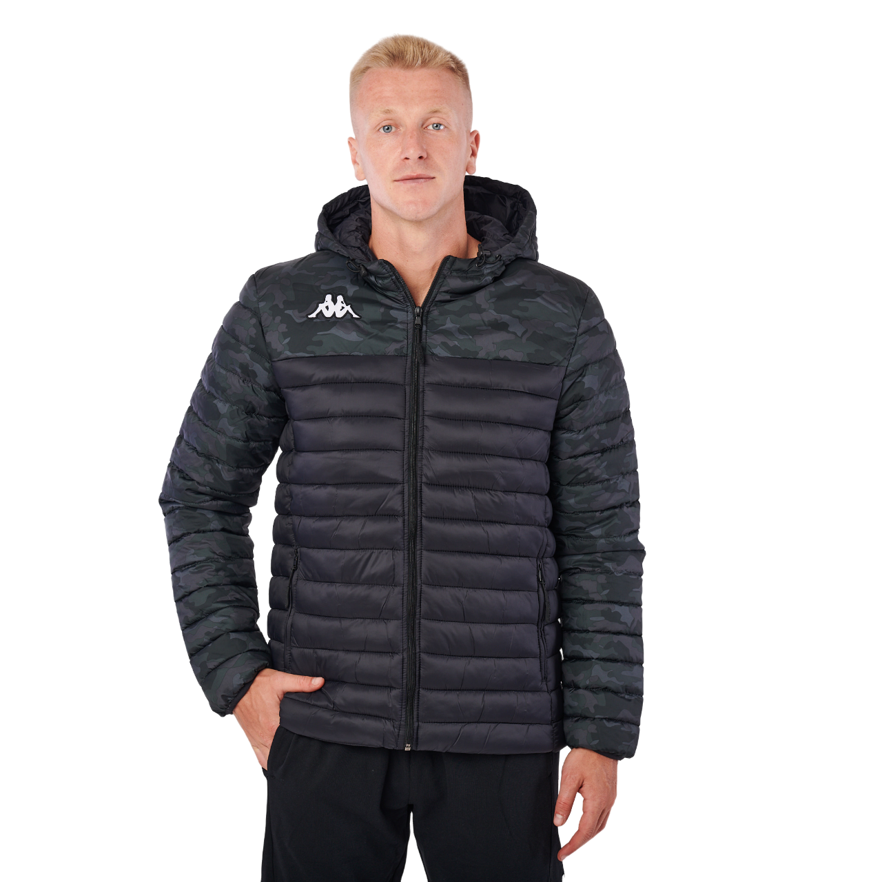 Mens Kappa Training Lamezio Jacket Black Camouflage