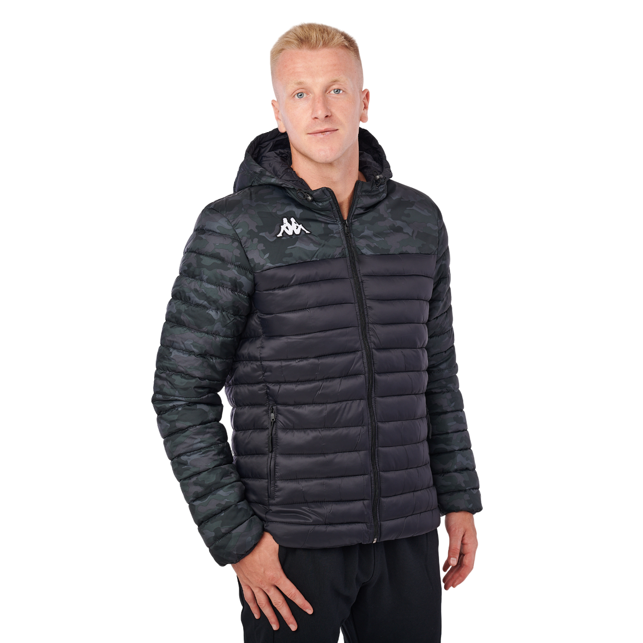 Mens Kappa Training Lamezio Jacket Black Camouflage