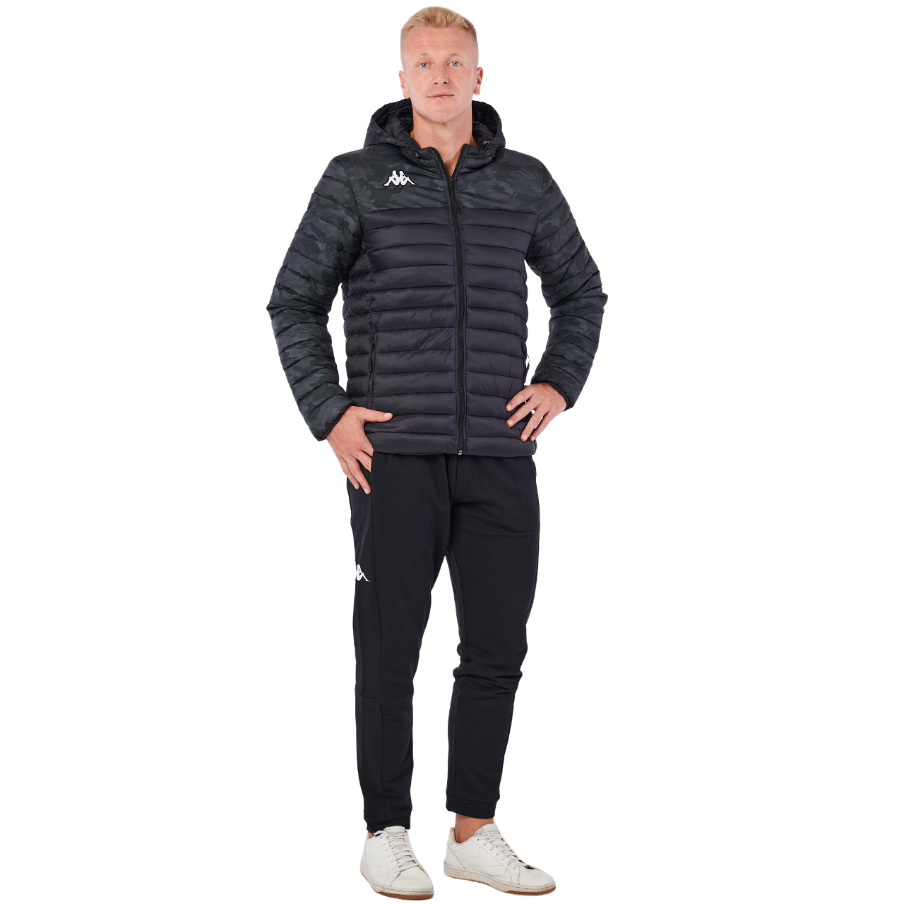 Mens Kappa Training Lamezio Jacket Black Camouflage