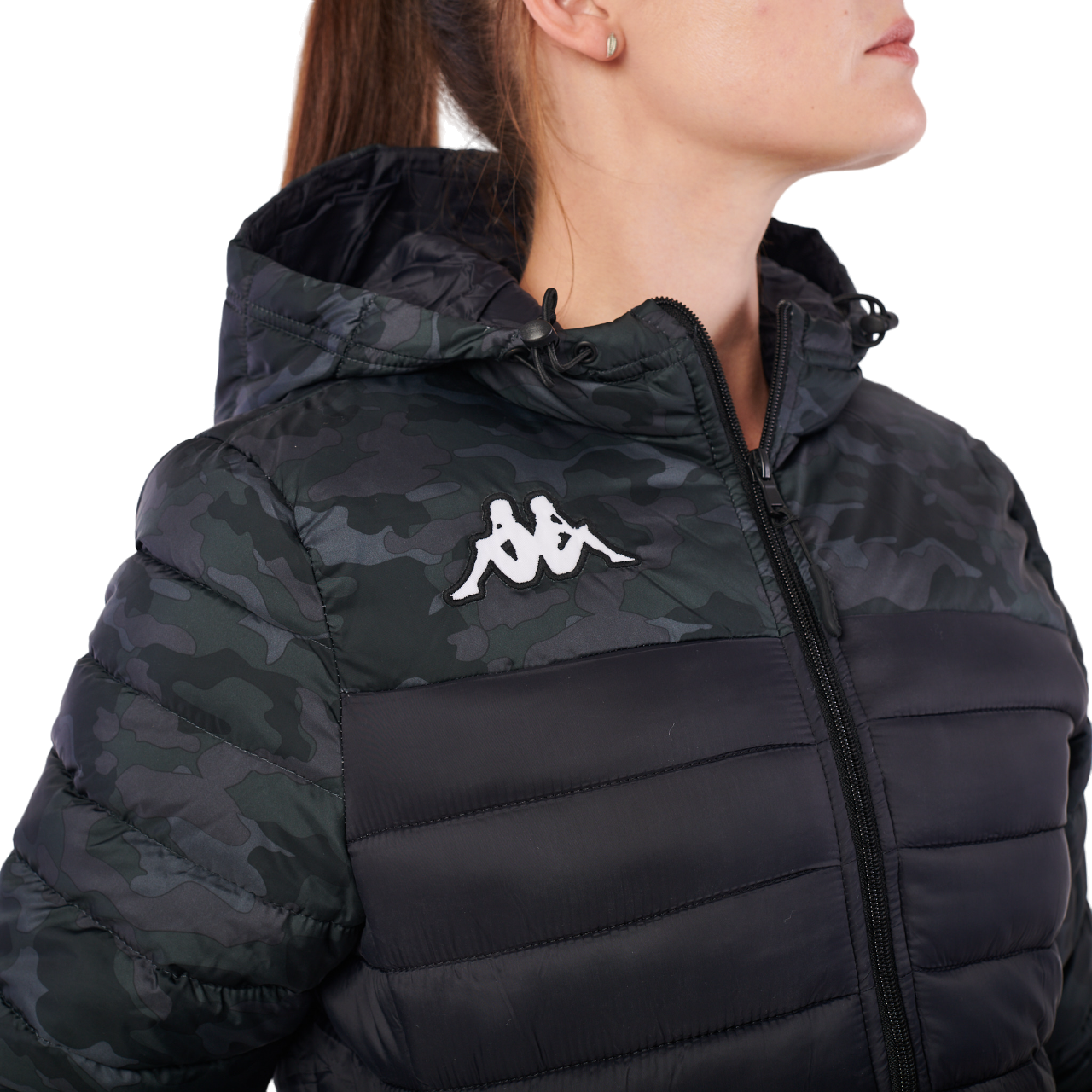 Womens Kappa Training Lamezia Jacket Black Camoflage