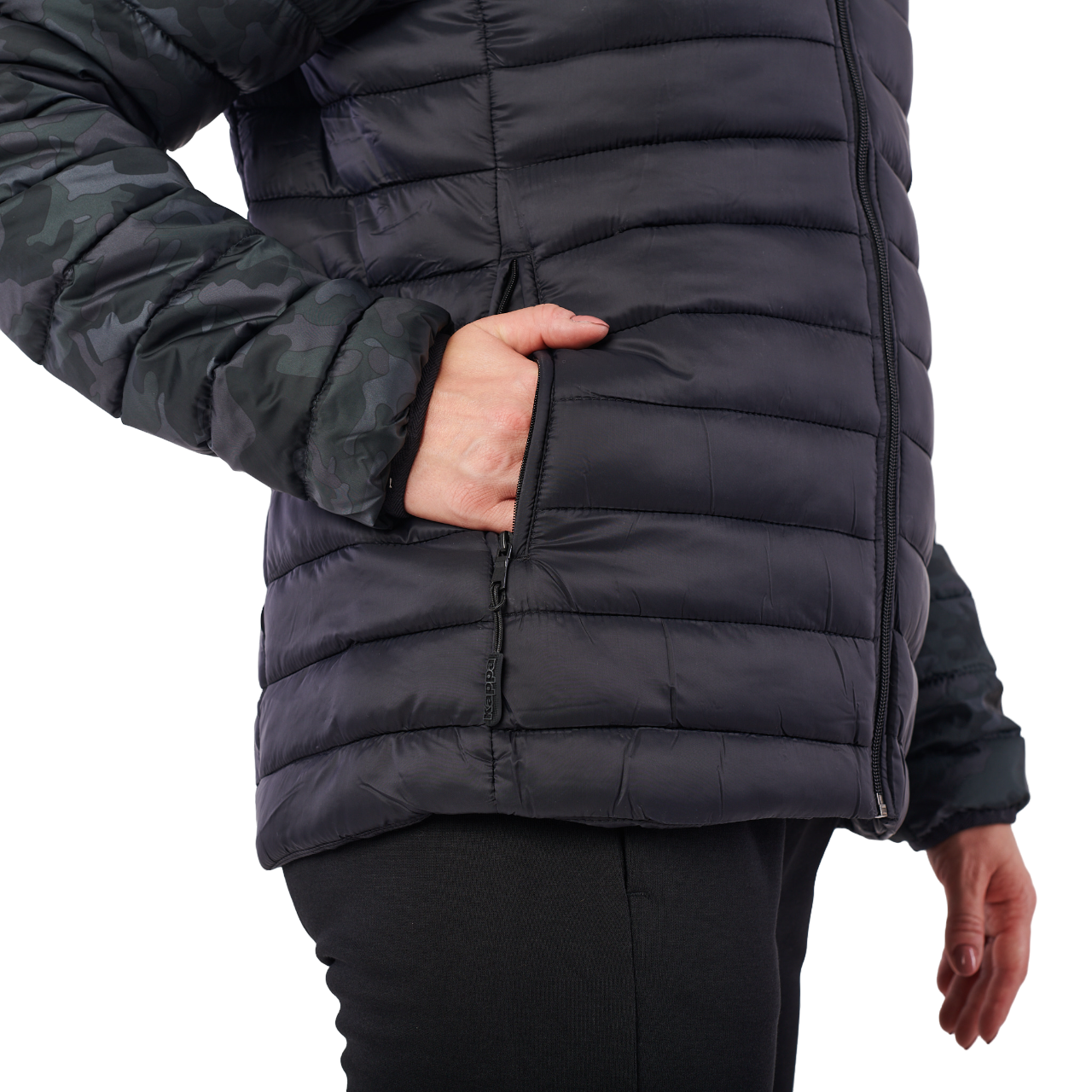 Womens Kappa Training Lamezia Jacket Black Camoflage