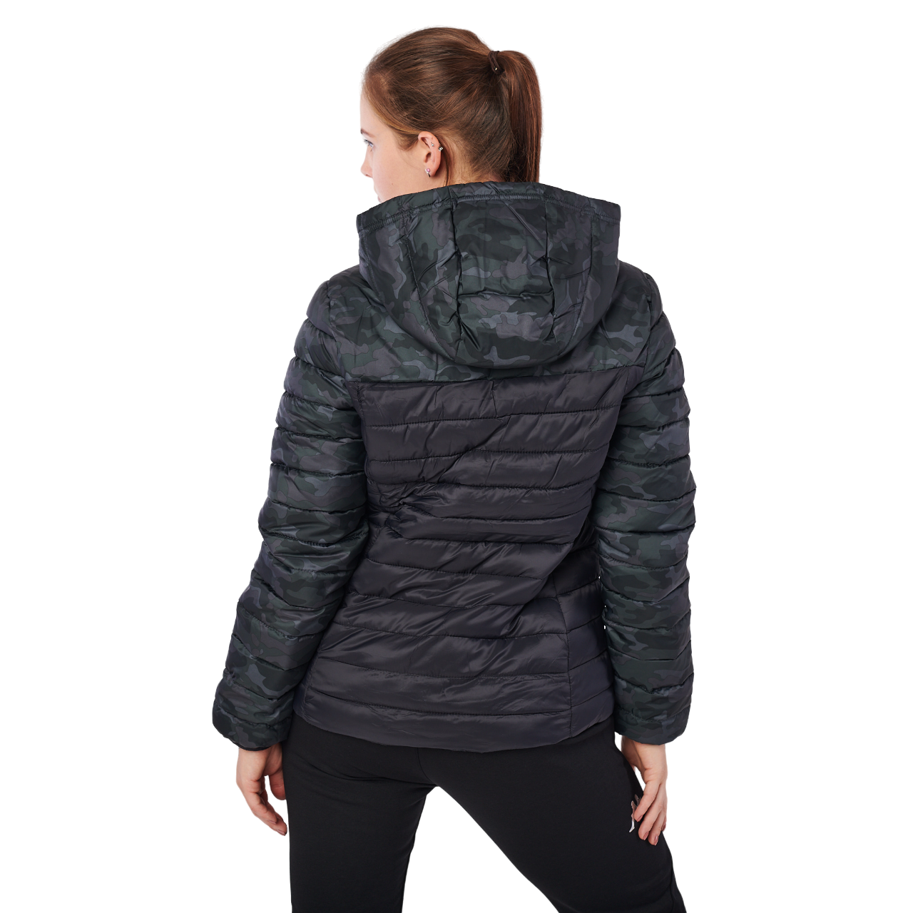 Womens Kappa Training Lamezia Jacket Black Camoflage