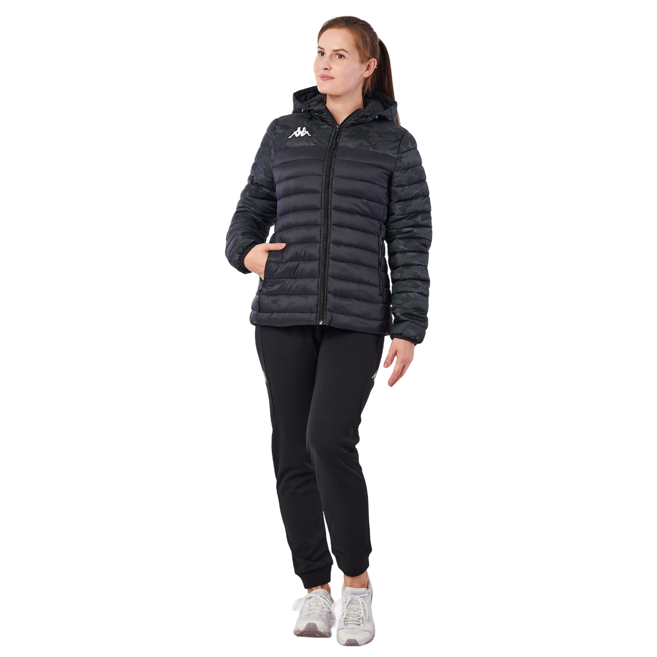 Womens Kappa Training Lamezia Jacket Black Camoflage