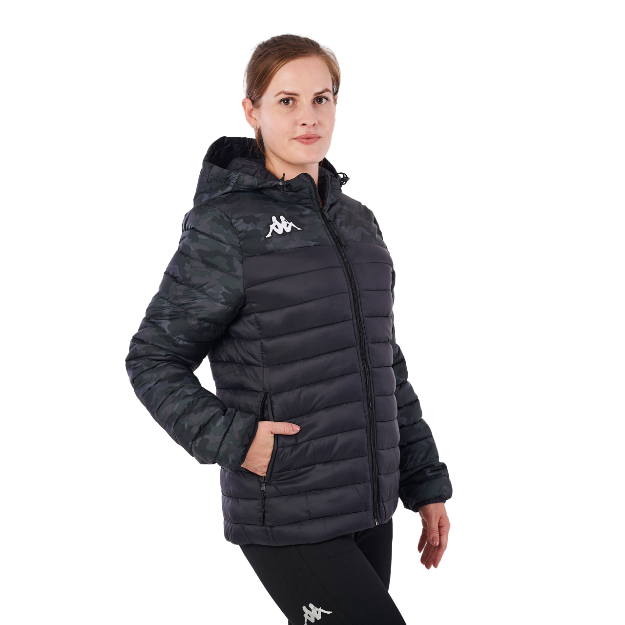 Womens Kappa Training Lamezia Jacket Black Camoflage