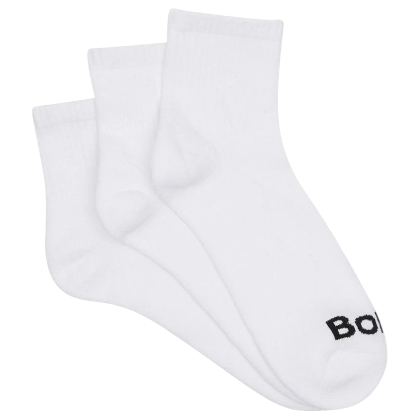 3 Pack Mens Bonds Cushioned Quarter Crew Socks White