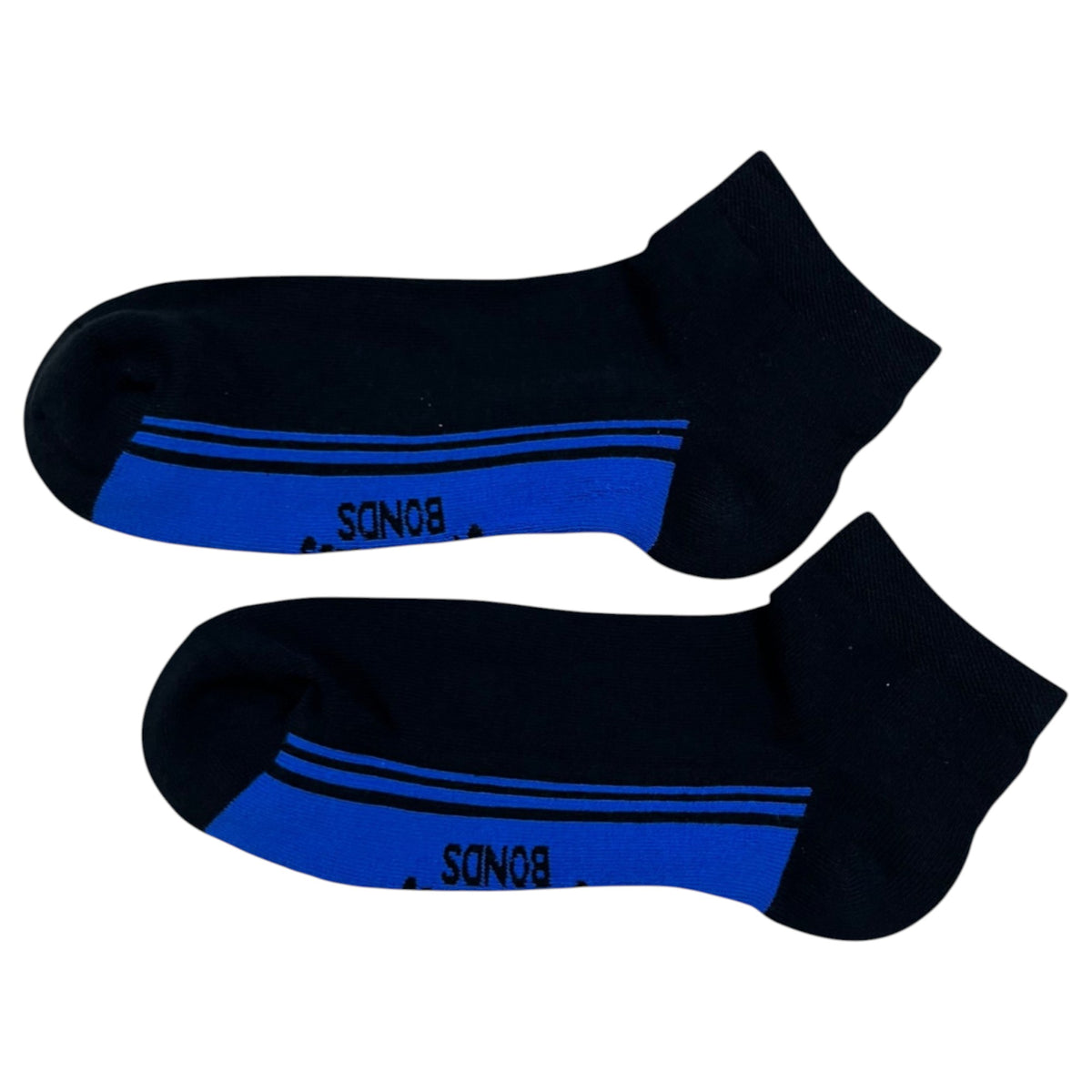 12 Pairs Mens Bonds Stretchables Cushioned Low Cut Socks Black