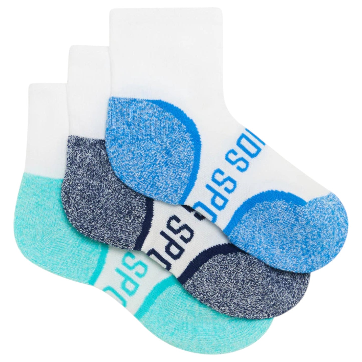 3 Pack Kids Boys Bonds Ultimate Comfort Quarter Crew Socks Multi