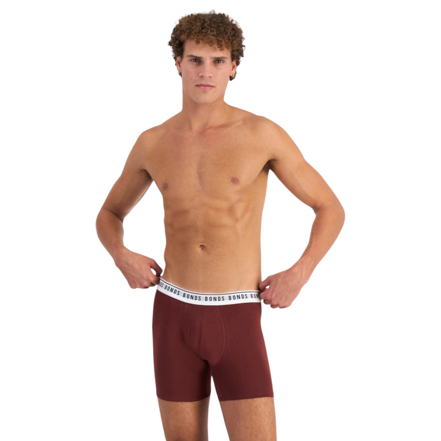 3 Pack Mens Bonds Cotton Stretch Trunks Underwear Navy/Grey/Maroon