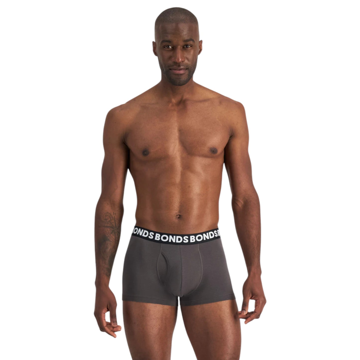 3 Pack Mens Bonds Classic Trunk Trunks Underwear Black/Palm Oasis