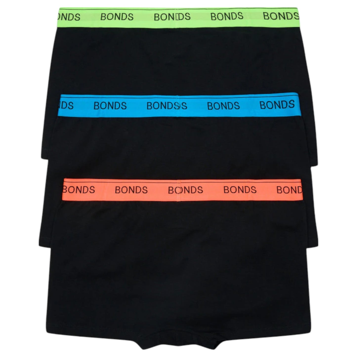 3 Pack Mens Bonds Guyfront Trunk Trunks Underwear Black