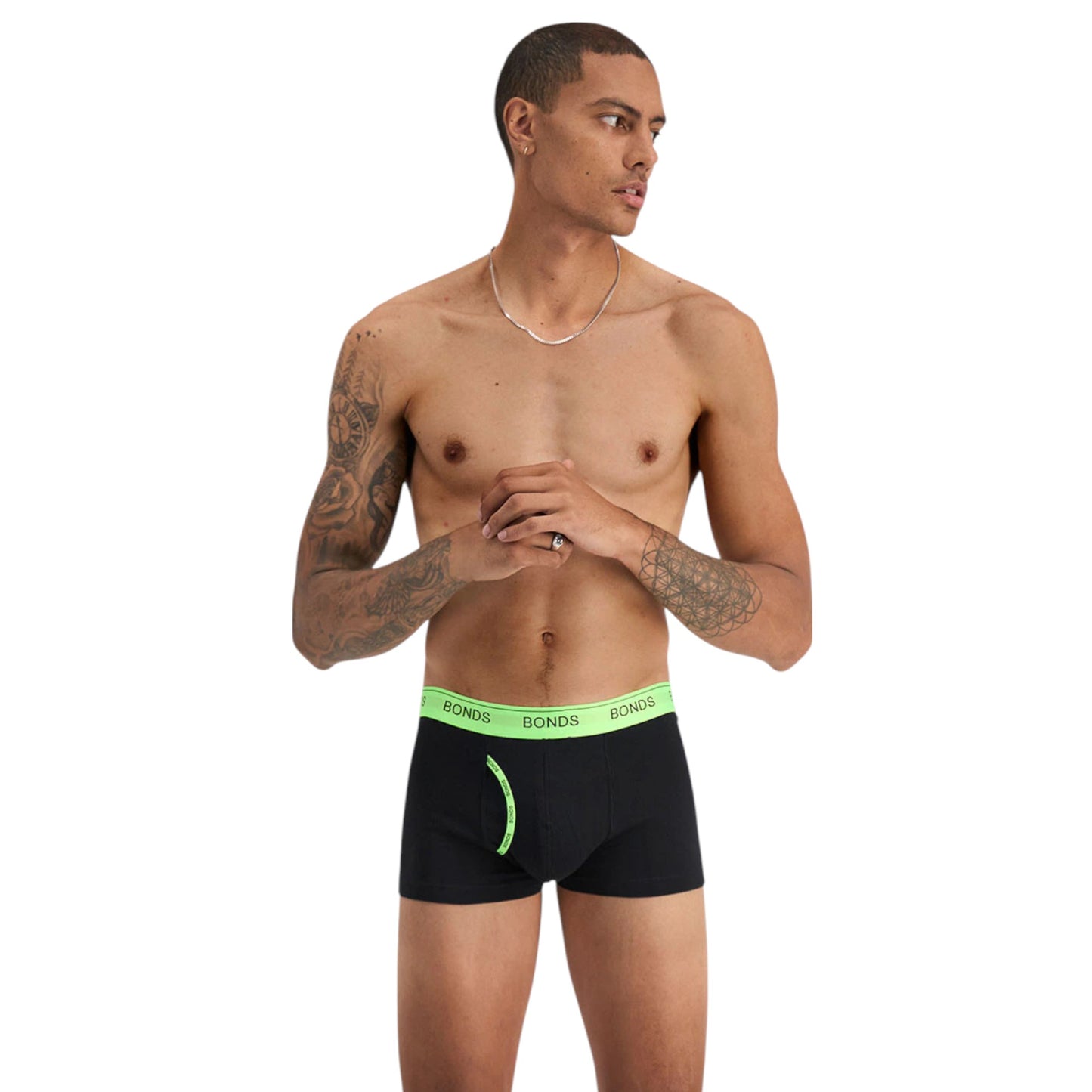 3 Pack Mens Bonds Guyfront Trunk Trunks Underwear Black