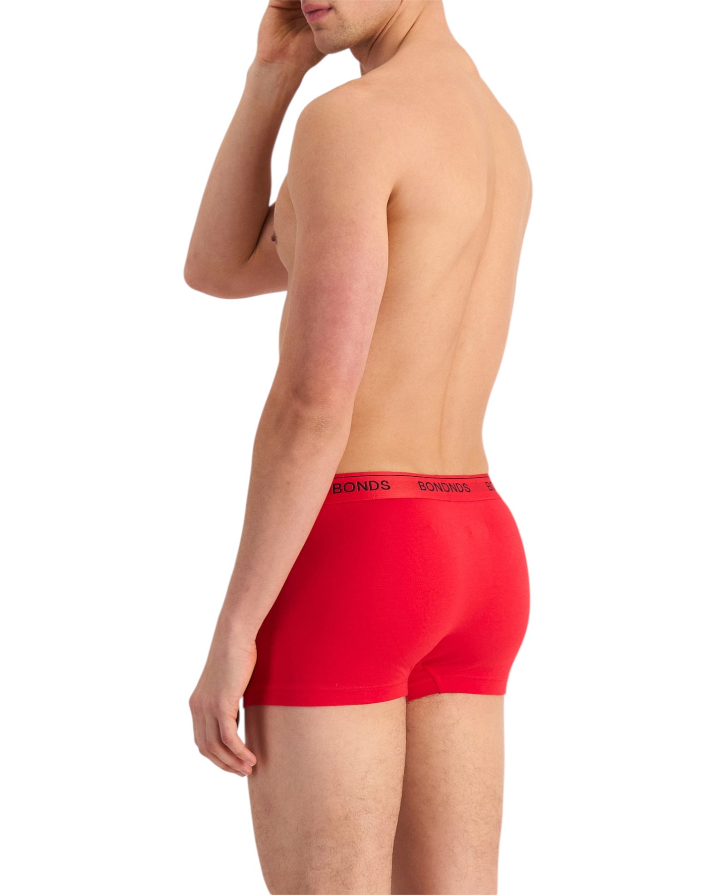 3 Pack Mens Bonds Guyfront Trunk Trunks Underwear Black/Red