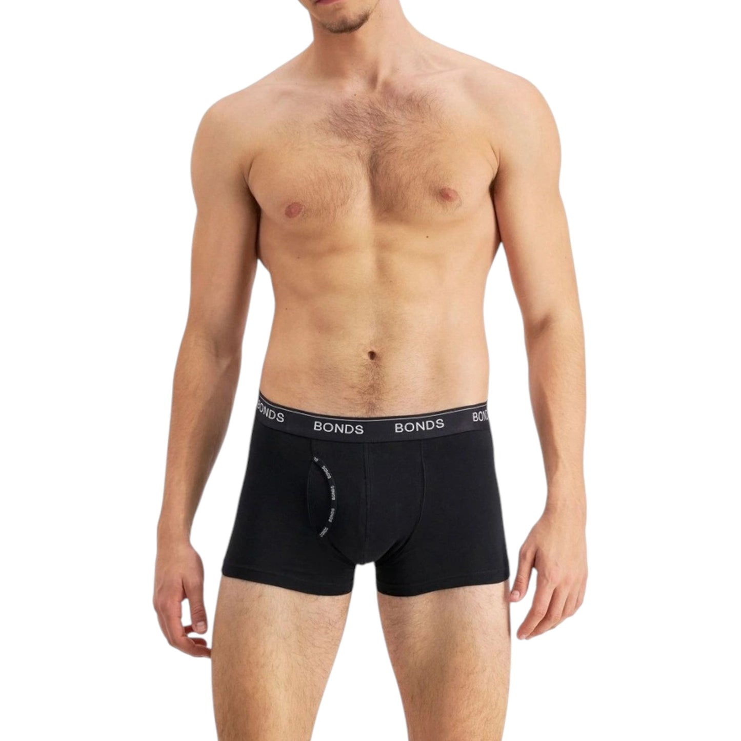 3 Pack Mens Bonds Guyfront Trunk Trunks Underwear Black/White/Charcoal
