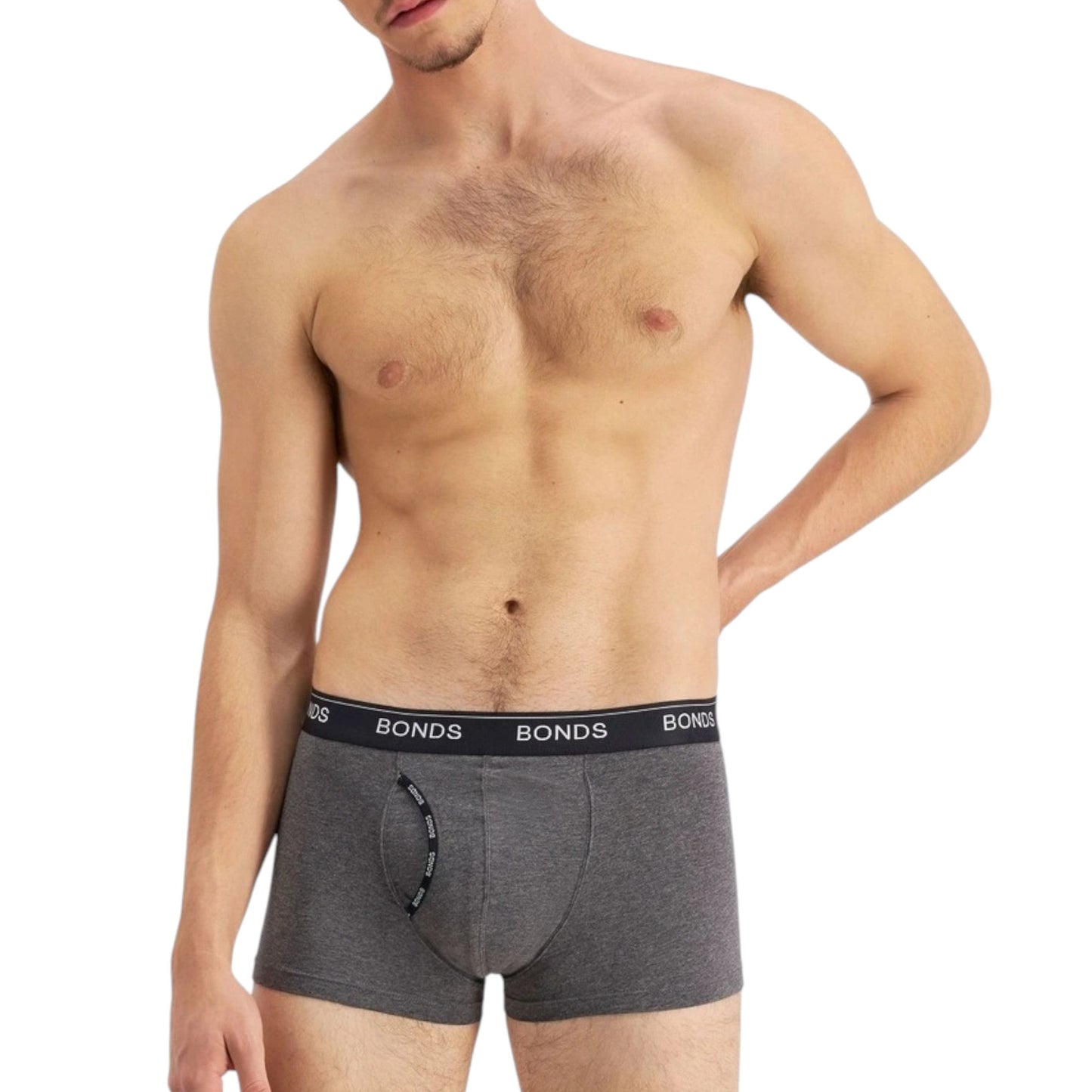 3 Pack Mens Bonds Guyfront Trunk Trunks Underwear Black/White/Charcoal