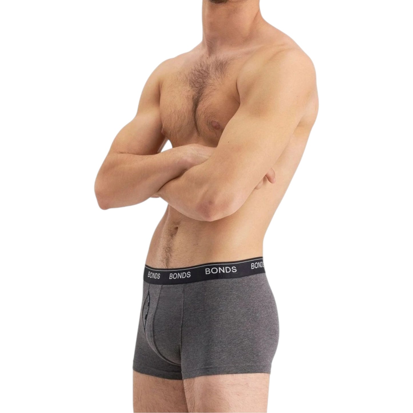 3 Pack Mens Bonds Guyfront Trunk Trunks Underwear Black/White/Charcoal