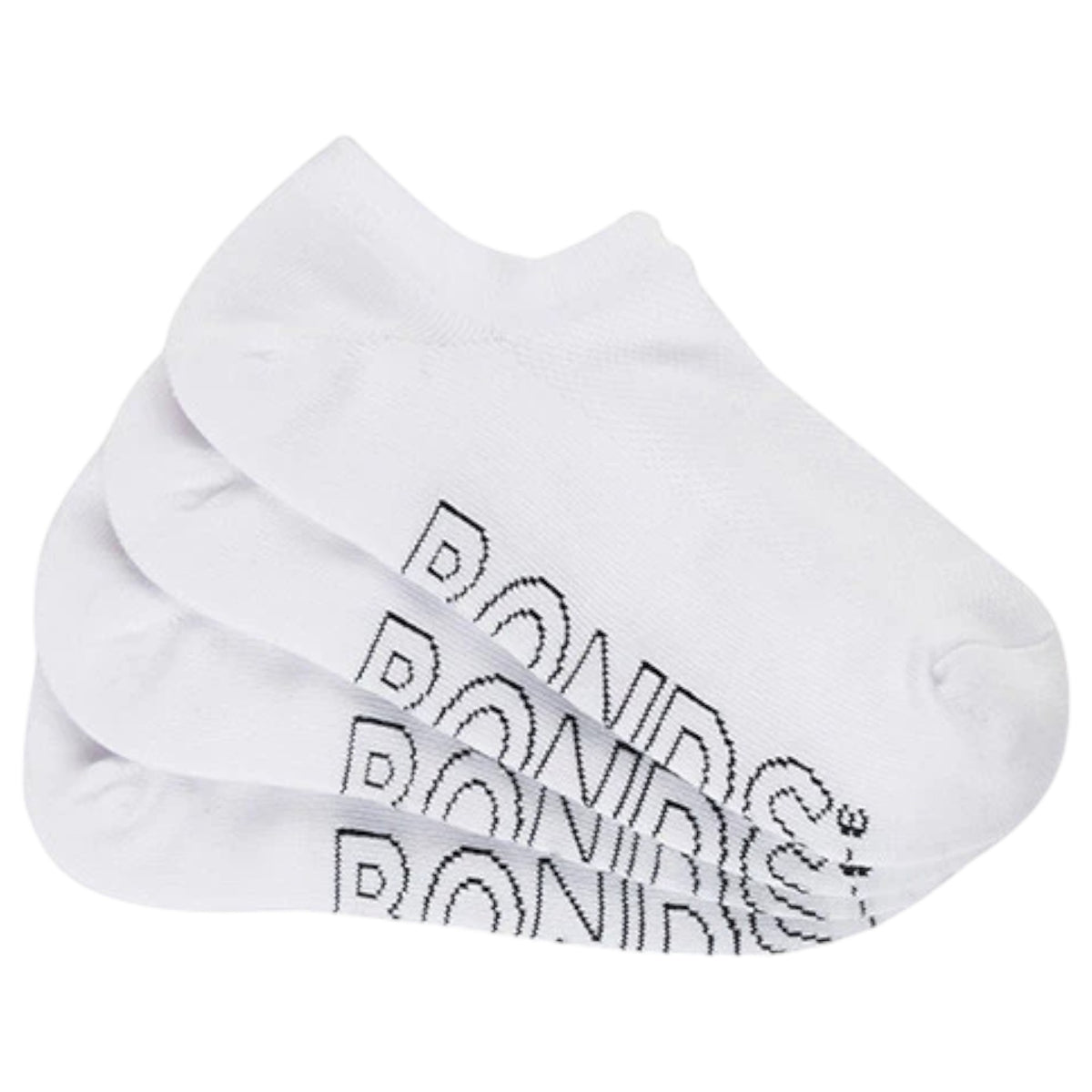 4 Pack Womens Bonds No Show Socks White