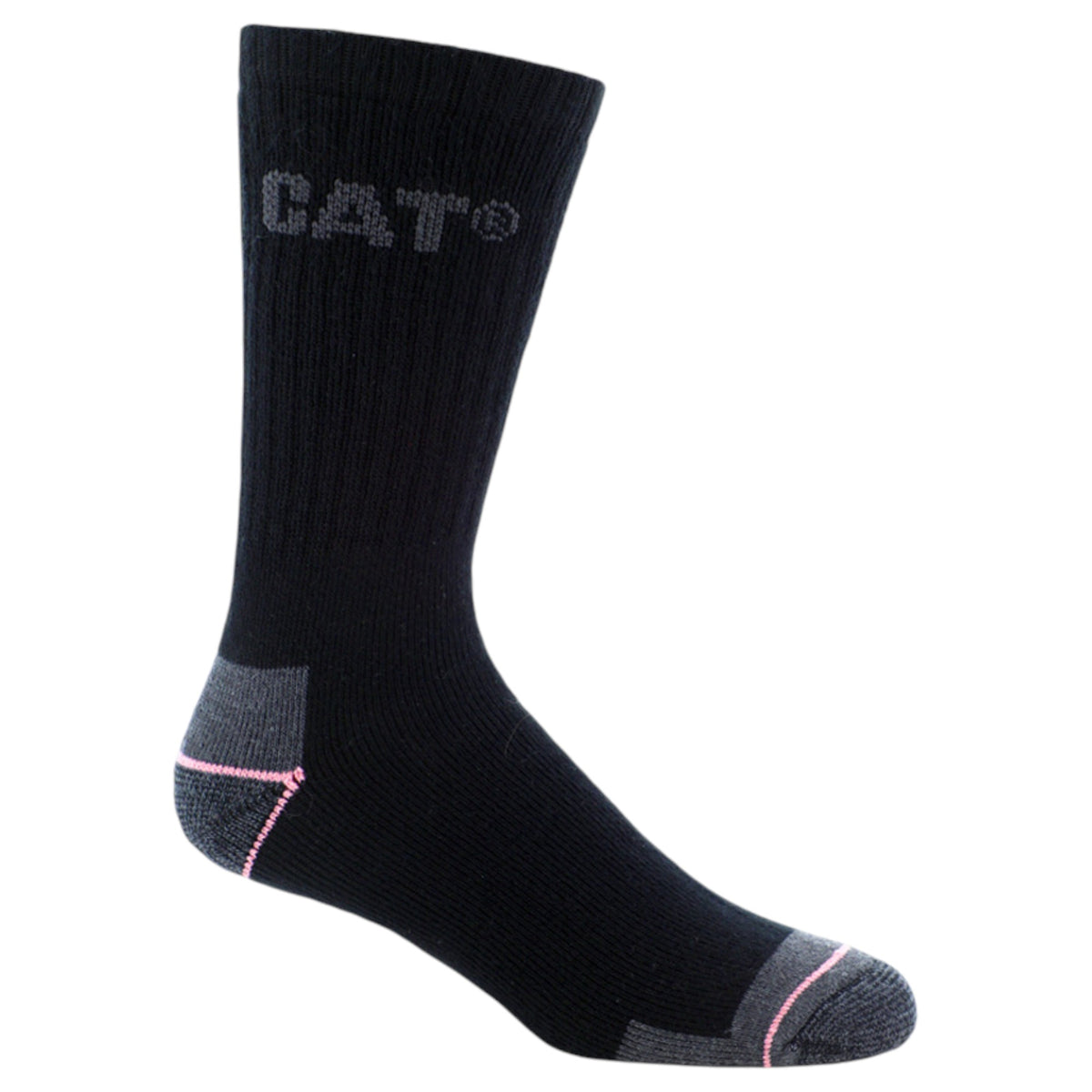 3 Pack Womens Caterpillar Bamboo Work Crew Socks Black