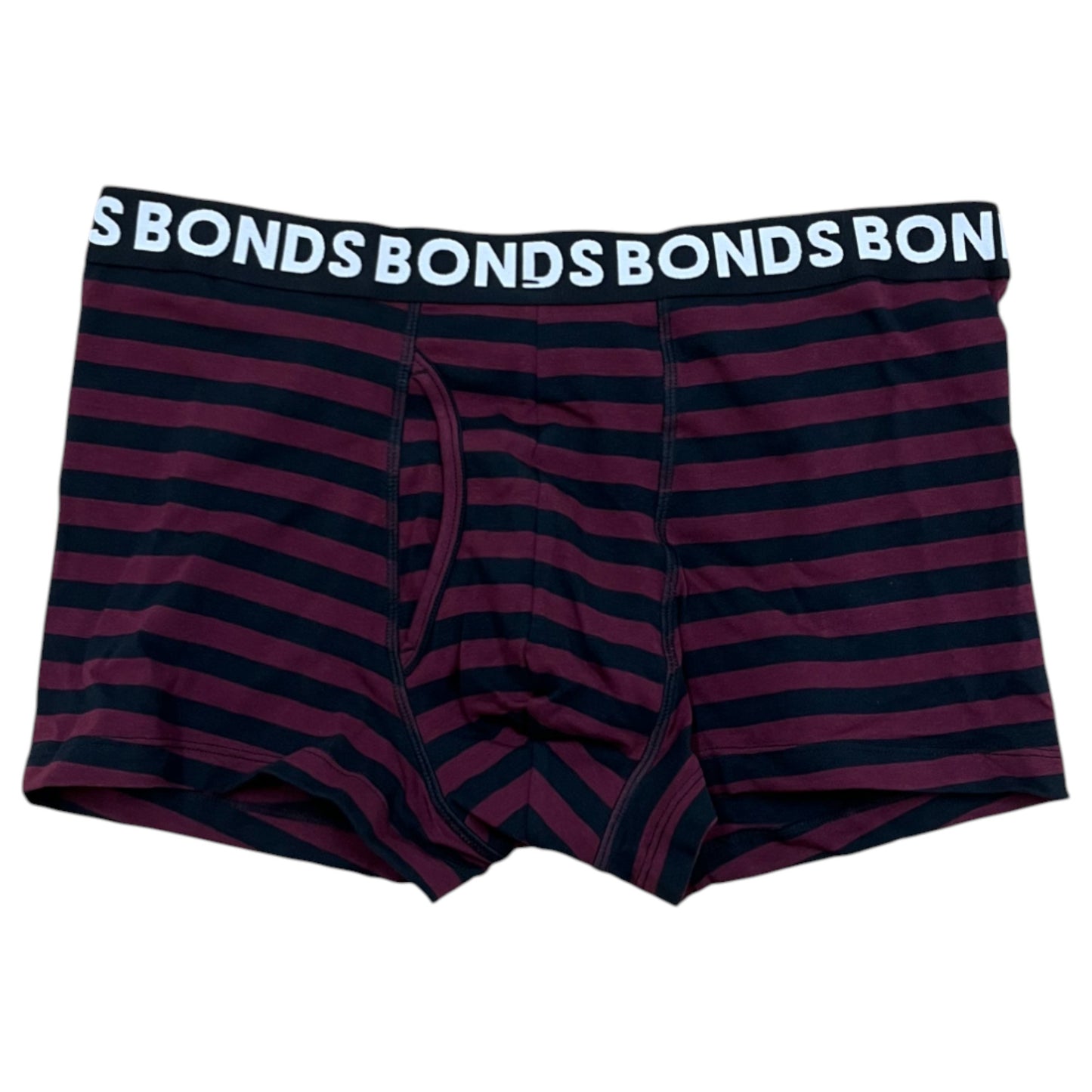 3 Pack Mens Bonds Classic Trunks Trunks Underwear Black/Burgundy