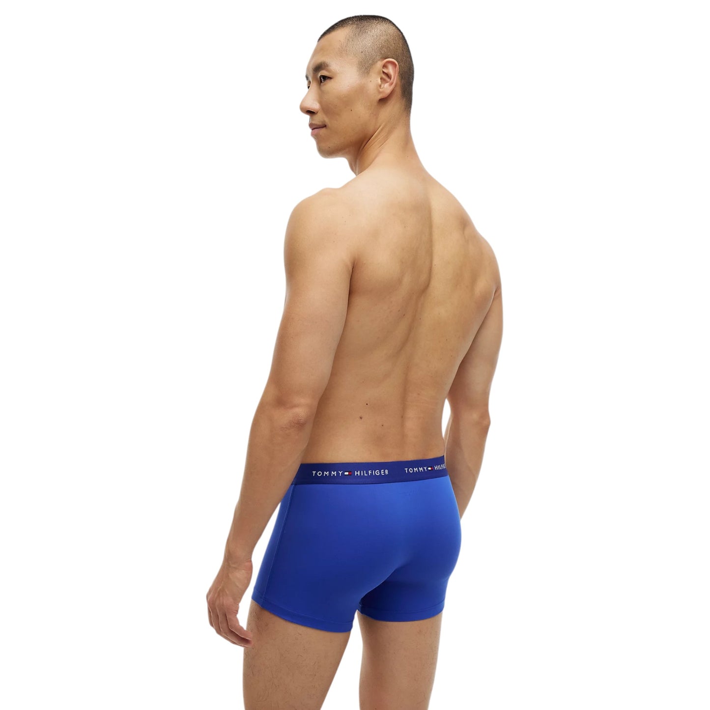 3 Pack Mens Tommy Hilfiger Microfibre Essential Trunks Underwear Blue/Navy/Grey