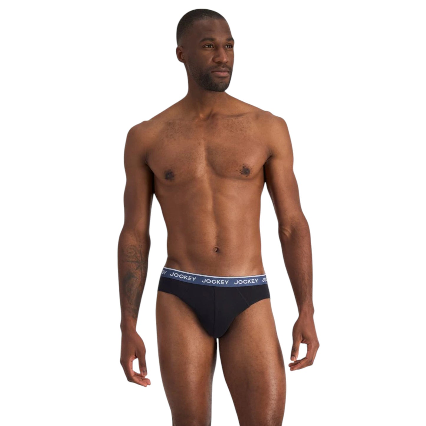4 Pack Mens Jockey Cotton Elastic Briefs Underwear Black