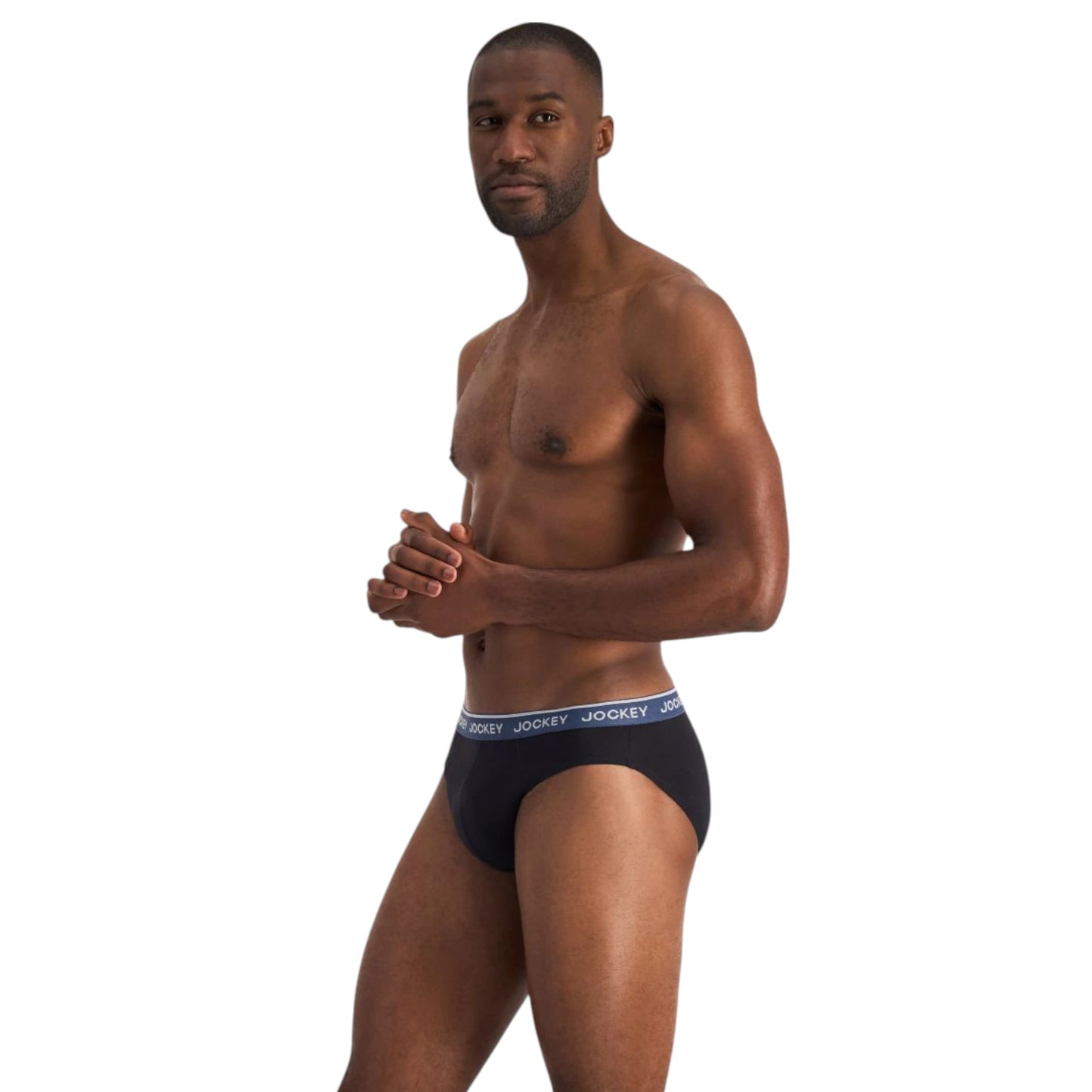 4 Pack Mens Jockey Cotton Elastic Briefs Underwear Black