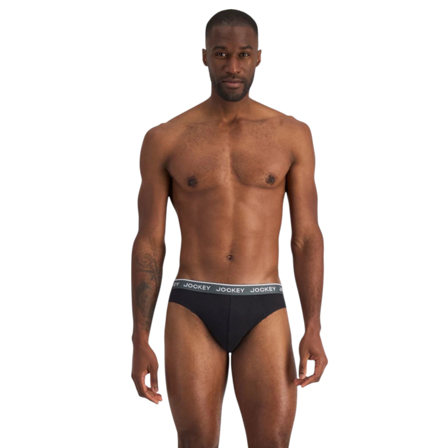 4 Pack Mens Jockey Cotton Elastic Briefs Underwear Black
