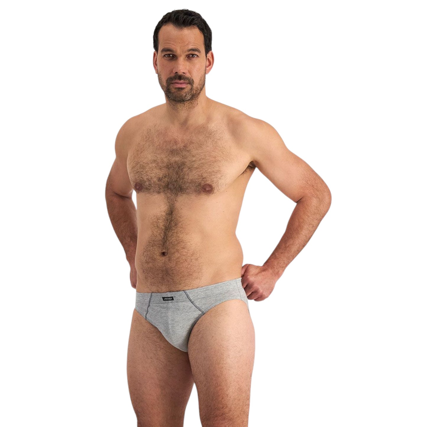 4 Pack Mens Jockey Cotton Briefs Underwear Black/Grey/Red