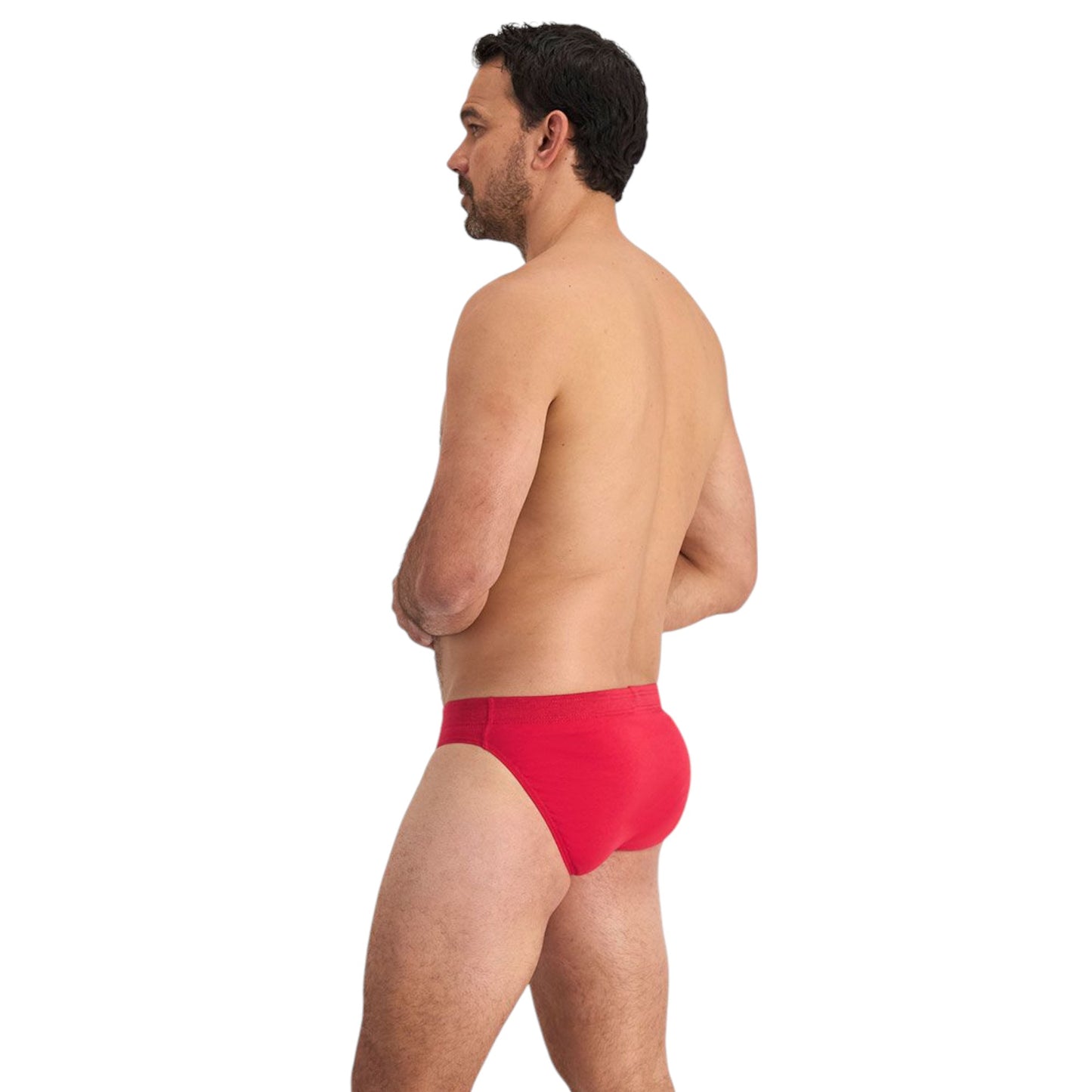 4 Pack Mens Jockey Cotton Briefs Underwear Black/Grey/Red