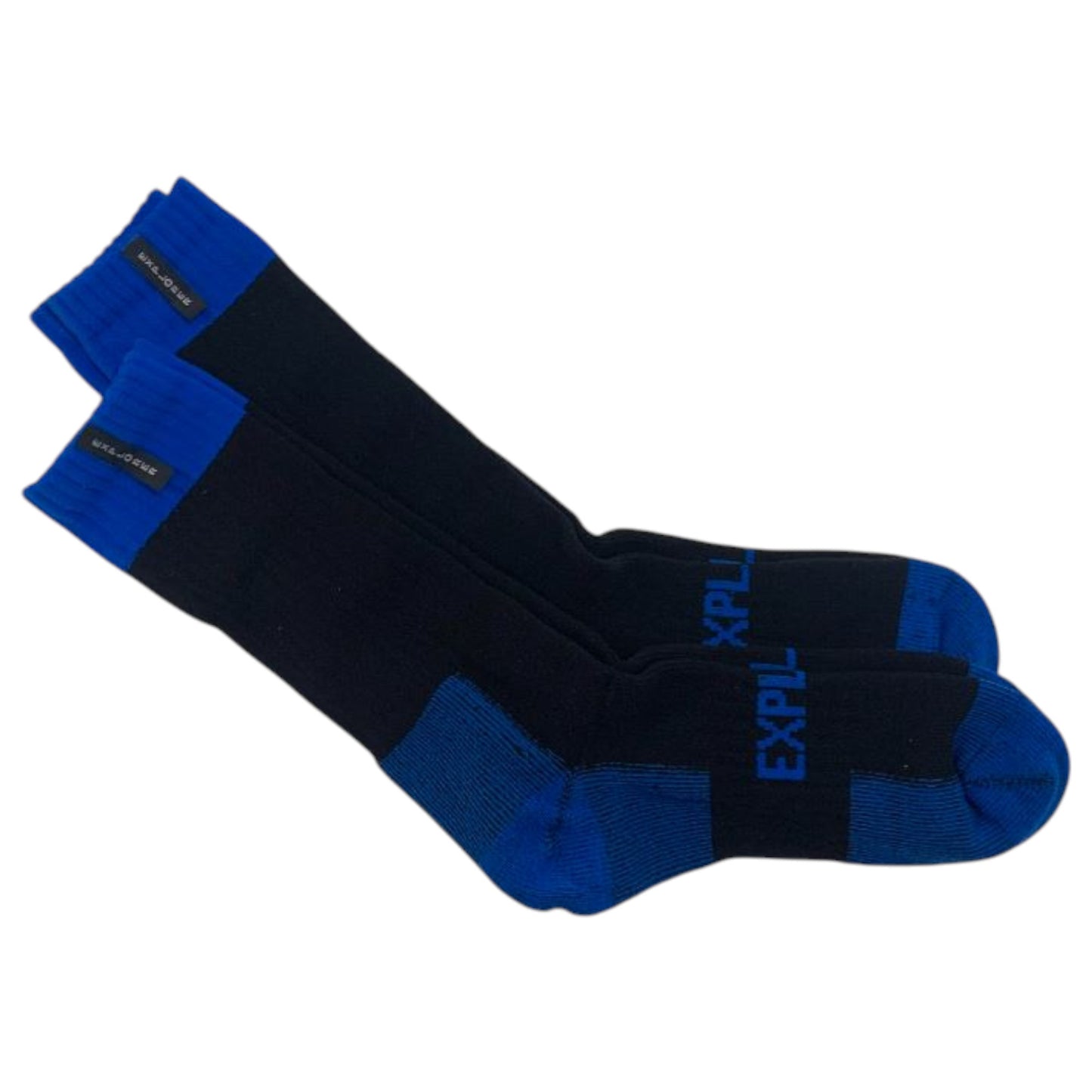 6 Pack Mens Explorer Tough Work Socks Black/Blue