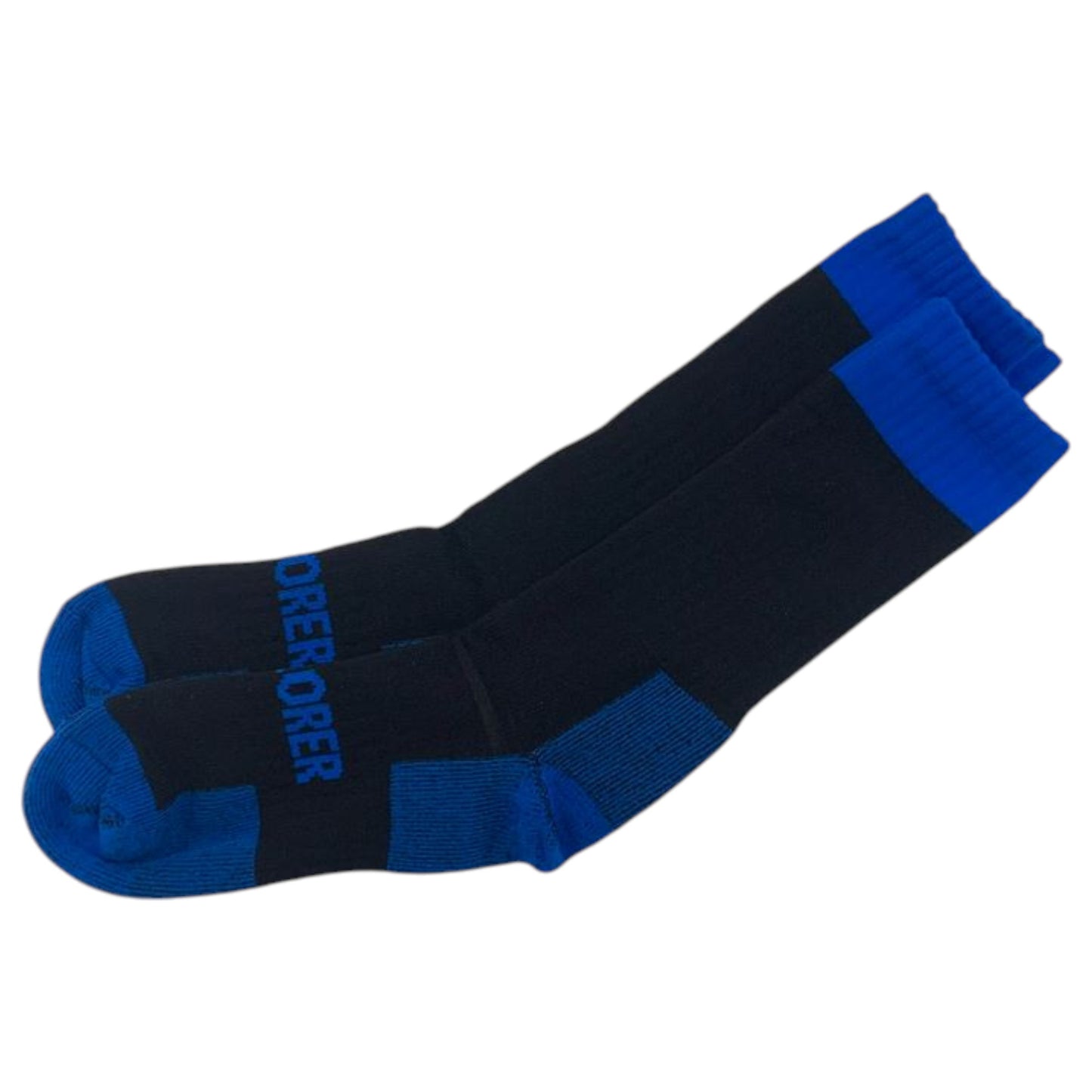 6 Pack Mens Explorer Tough Work Socks Black/Blue