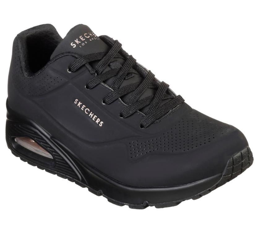Womens Skechers Uno - Stand On Air Shoes Black