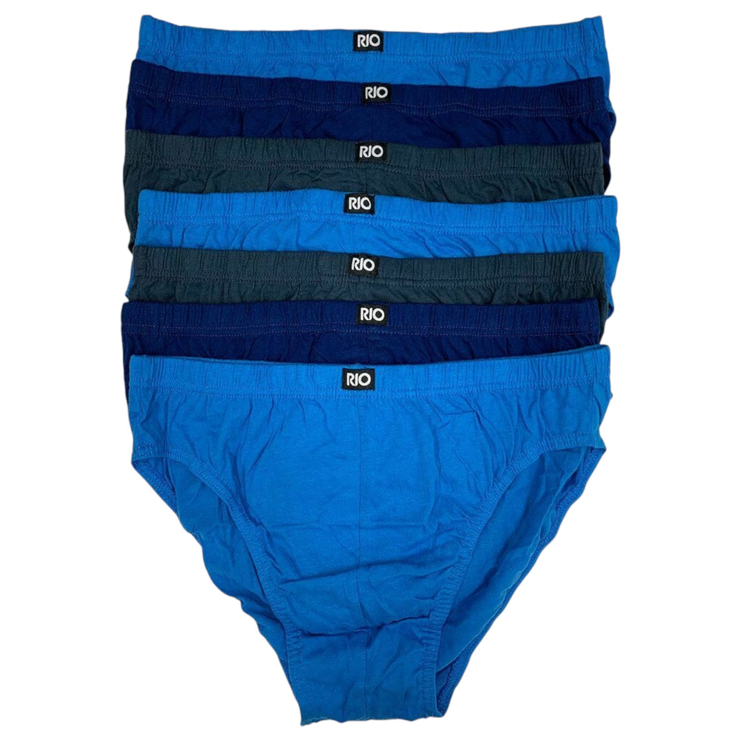 7 Pack Mens Rio Hipster Briefs Underwear Blue