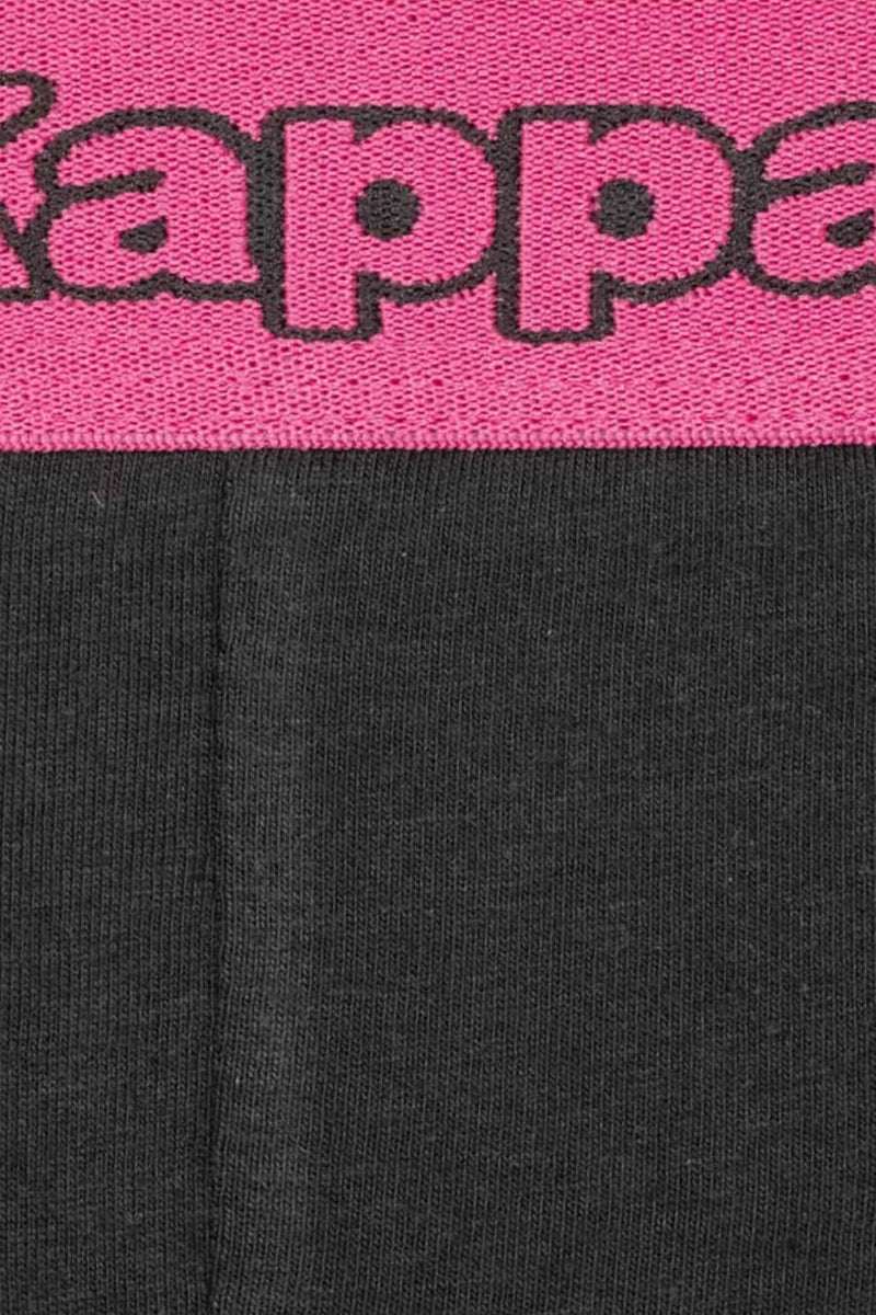 4 x Kappa Mens Black/Fuchsia Boxer Shorts Comfy Everyday Trunks