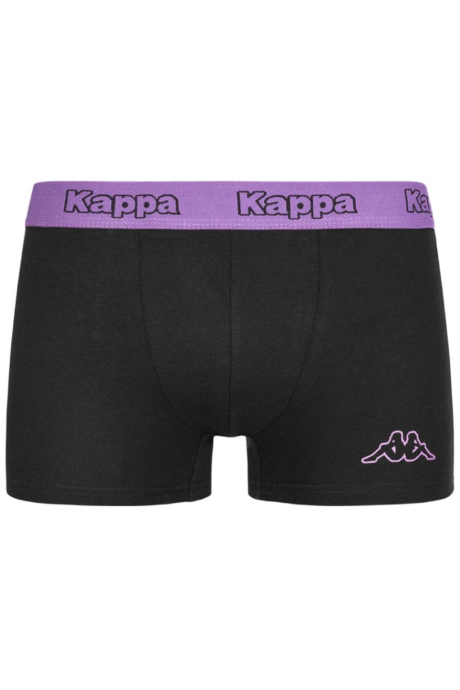 2 Pack Mens Kappa Boxers Trunks Underwear Black/Violet Dewberry
